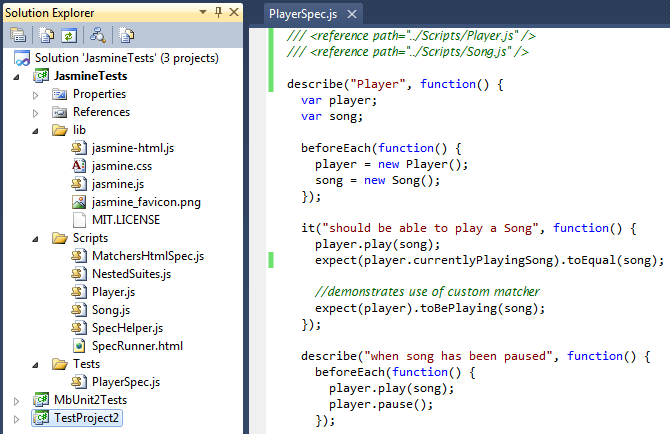 Jasmine testing framework - JustCode and Jasmine (BDD JavaScript testing framework) play