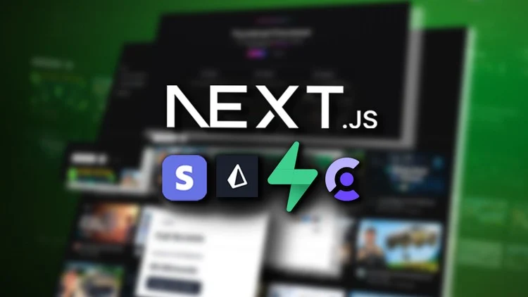 Next.js logo on computer screen - Build 2+ SaaS Full Stack Projects with Next.js | Udemy